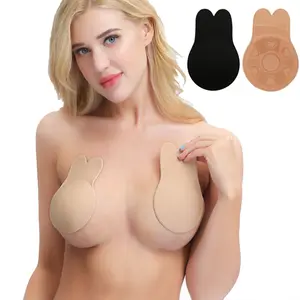 Wholesale Ladies In Stock And Sexy Rabbit Breast Lift Invisible Women Strapless Bra Adhesive Nipple Cover