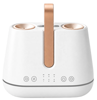 Nouvel Arrivage Diffuseur Intelligent Sans Eau à Double Buse, Nébuliseur d'Huiles Essentielles, Alimenté par Batterie 4000 mAh, Application Bluetooth pour Maison et Bureau