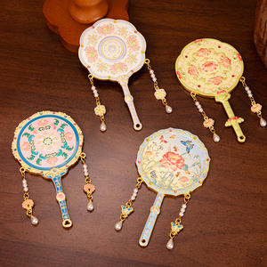 กระจกแต่งหน้าสไตล์จีนแบบสร้างสรรค์ วัฒนธรรมจีนโบราณ กระจกพกพาแบบราชสำนักโบราณ ขายส่ง - Product Image 2