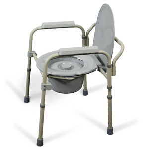 Deluxe 3-in-1 Thép <span class=keywords><strong>commode</strong></span> trở lại đường sắt gấp cạnh giường ngủ ghế nhà vệ sinh an toàn khung-phòng tắm thiết bị an toàn cho tiêu chuẩn - Product Image 1