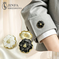 Kancing Logam Bunga Resin Epoksi Berkualitas Tinggi ZX125 untuk Jas/Mantel Wol/Mantel Bulu/Sweter/Jaket.
