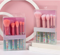 Vente en gros Ensemble de pinceaux de maquillage avec manche en plastique pour femmes Pinceau éventail ABS de haute qualité Ensemble de pinceaux de maquillage pour les yeux