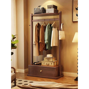<span class=keywords><strong>Appendiabiti</strong></span> in Legno Massello da Pavimento a <span class=keywords><strong>Soffitto</strong></span>, Multifunzionale con Cassetti per Camera da Letto - Product Image 1