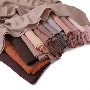 Foulard carré en crêpe de coton et viscose naturel froissé, doux et respirant, motif personnalisé, 90 cm, vente en gros, avec sac - Product Image 1