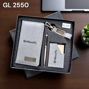 Nuevo Juego de Regalo Promocional Premium, Cuaderno de Cuero Hecho a Mano Personalizado, Llavero de Metal, Porta Tarjetas, Bolígrafo, Juego de Regalo con Serigrafía - Product Image 1