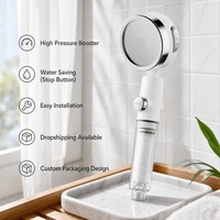 Conditionneur d'eau haute pression sain à 3 modes, en plastique, pour usage domestique, fabricant ODM avec logo personnalisé, écologique, fonction pause à une touche