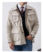 Nouveau automne et hiver laine hommes britannique lumière affaires mode décontracté chasse veste ample Vintage veste