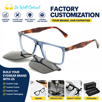 Lunettes de soleil à clipser TAC, monture en acétate, vente en gros personnalisée 54 18 145