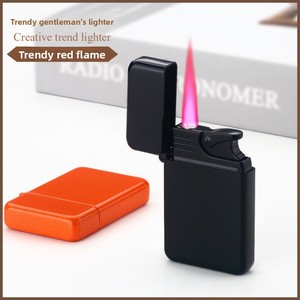 Nouveau Briquet Métallique Créatif Lumineux Haut de Gamme Coupe-Vent à <span class=keywords><strong>Flamme</strong></span> Rouge Ultra-Fine Rechargeable au Butane - Product Image 4