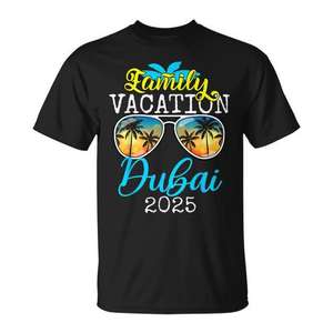 T-shirt pour Vacances en Famille à Dubaï 2025 – Design de Voyage en Groupe - Product Image 1