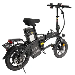 便宜的价格400W 48v步进通过迷你电动自行车可折叠14英寸双悬挂折叠EBike