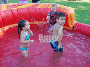 Nhà Máy Giá tùy chỉnh thực hiện bất kỳ kích thước 8M 15m trượt nước <span class=keywords><strong>Inflatable</strong></span> cho trẻ em 22 'làn đường duy nhất nhiệt đới ướt khô trượt - Product Image 3