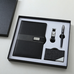 Ensemble cadeau personnalisé avec logo, carnet en PU, stylo, porte-clés, porte-cartes de visite, ensembles cadeaux promotionnels pour entreprises - Product Image 2