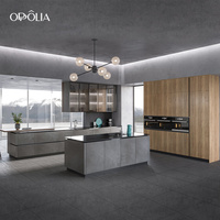 OPPOLIA Meubles de cuisine en bois sur mesure de luxe, ensembles complets, îlot de cuisine en bois massif, armoires modernes