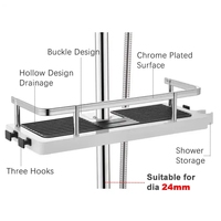 Étagère de salle de bain, support de rangement, organisateur de douche, support de plateau à shampooing, sans perçage, étagère flottante pour mur, articles ménagers