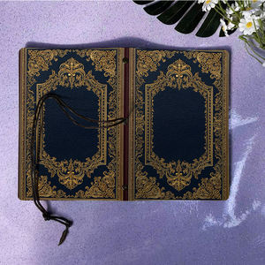 A6 Journal Labor Day regalo per i rappresentanti di vendita che hanno superato gli obiettivi con copertina blu scuro con motivi dorati - Product Image 6