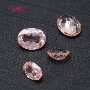 Morgan Pink Cultured Sapphire Oval Faceted Loose Stone For Jewelry Making - Product Image 2