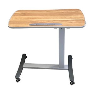 <span class=keywords><strong>Tavolino</strong></span> Pieghevole Mobile con Struttura <span class=keywords><strong>in</strong></span> Acciaio, <span class=keywords><strong>Altezza</strong></span> <span class=keywords><strong>Regolabile</strong></span>, per Cura dei Pazienti a Casa e <span class=keywords><strong>in</strong></span> Ospedale - Product Image 1