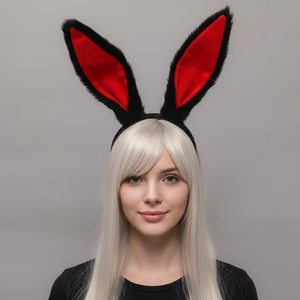 E0023 Fluffy Dài Tai Thỏ Headband Sang Trọng Có Thể Điều Chỉnh Bunny Tai Hairband Truyện Tranh Cosplay Đạo Cụ Cho Lễ Hội Đảng - Product Image 1