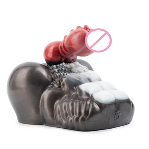 Muñeca sexual de lobo humano fantástico con trasero grande y consolador para estimulación dual en adultos, masturbación, vagina de silicona, entrenador de pene con forma de bestia. - Product Image 2
