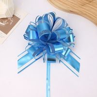50 #   Ruban en fil de neige PP fait à la main, léger, boule de fleurs à tirer, 16 cm, cadeaux d'Halloween, de Noël, du Nouvel An, panier, boîte d'emballage
