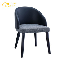 Ensemble de chaises de restaurant, chaises de salle à manger pour table à dîner, chaise de salle à manger moderne de luxe en bois noir et rembourrée