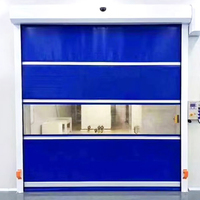Porte roulante électrique à grande vitesse en PVC moderne sur mesure pour atelier industriel, utilisation en supermarché