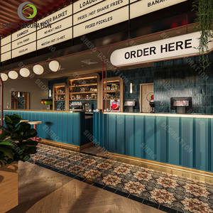 Escaparate de exhibición de comida elegante de suministro de accesorios de tienda personalizable para decoración de interiores de restaurante - Product Image 6