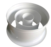 Diffuseur circulaire moderne en alliage d'aluminium avec buse à poudre d'aluminium pour la ventilation des hôtels, installation facile