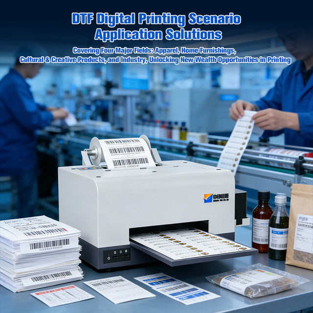 A4 Label Printer Professional Cosmetic Solution 6 Color Roll to Roll Label Printing Machine for Perfume Bottles Jar Stickers