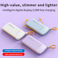 Power Bank Portabel 120W Pengisian Cepat 10000mAh Baterai Lithium Polymer Plastik, Produk Terlaris Lintas Negara