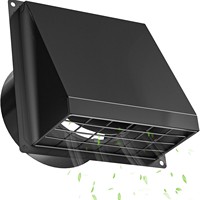 Grille d'aération murale extérieure de 4 pouces en fer pour sèche-linge avec moustiquaire anti-insectes amovible – Remplacement de haute qualité