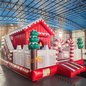 Château <span class=keywords><strong>gonflable</strong></span> de Noël pour fêtes en plein air, décoration de vacances, toboggan <span class=keywords><strong>gonflable</strong></span> bonhomme de neige à louer pour enfants - Product Image 5