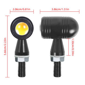 Luz LED Amarilla Mini <span class=keywords><strong>para</strong></span> Matrícula <span class=keywords><strong>de</strong></span> Aluminio Lemombo, 2 Lentes <span class=keywords><strong>para</strong></span> Coche y Motocicleta, 12v, Luz Trasera <span class=keywords><strong>de</strong></span> Señal <span class=keywords><strong>de</strong></span> Giro, Iluminación Brillante - Product Image 5