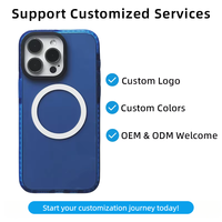 Funda Magnética de 1.5 MM con Protección contra Impactos, Parachoques de TPE, Parte Trasera Transparente, Logotipo de Cámara Personalizado, Venta al por Mayor para iPhone 17 16 15 14 13 12 11 Pro Max
