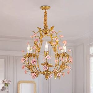 Plafonnier en céramique rétro français de luxe léger - Product Image 3