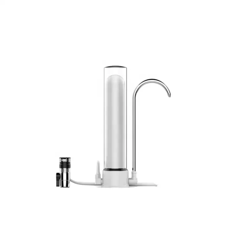 10 inch alkaline free installation SINGLE stage clear housing 304stainless steel countertop water filter ceramic water purifier