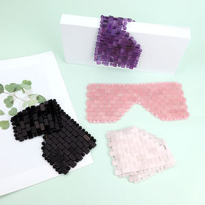 Cold Therapy <span class=keywords><strong>Eye</strong></span> <span class=keywords><strong>Massager</strong></span> Reutilizável Anti-Envelhecimento Mão Costurado Rose Quartz Stone <span class=keywords><strong>Eye</strong></span> Cooling <span class=keywords><strong>Tool</strong></span> Ferramenta de beleza Facial - Product Image 1