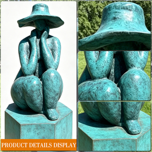 Escultura Moderna Abstracta <span class=keywords><strong>de</strong></span> Mujer Sentada en Bronce, Metal Fundido a Presión, Color Personalizado, Tallado Muy Detallado para Jardín y Paisajismo - Product Image 3