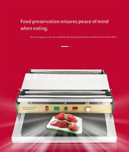Máquina Envolvedora de Alimentos Semiautomática Eléctrica de Acero Inoxidable, Mini Envolvedora Comercial para Frutas, Carnes, Sushi y Alimentos - Product Image 3