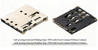 Porte-carte SIM NANO GXD, fente 6P, montage en surface, connecteur de type tiroir H1.35 pour équipement électrique