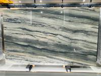 Dalles de quartzite des Galapagos exotiques, quartzite bleu poli pour villas de luxe, salon, cuisine, mur d'accentuation, salle de bain, meuble-lavabo