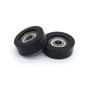 Fabricant produit des roues de guidage à rouleaux en PU revêtues de caoutchouc, à roulement incliné sans poulie 625ZZ, 5*23/24*8mm - Product Image 3