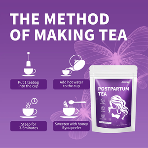 ชาสมุนไพรสำหรับฟื้นฟูร่างกายหลังคลอดสำหรับผู้หญิง OEM ODM พร้อมส่ง ผสมราสเบอร์รี่ ใบตำแย และอัชวากันธา ช่วยบำรุงสุขภาพหลังคลอด บรรจุ 10 ซอง - Product Image 4