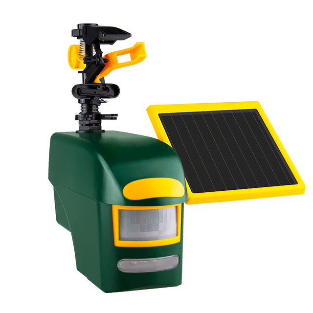 Outdoor Solar & Battery Powered Motion Sensor Water Bird Repeller with Anti-Pigeon and Pest Control