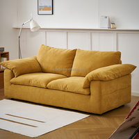 111190 Quanu Nouvelle Arrivée Canapé Nuage Lavable pour Petits Espaces, Canapé Droit Deux Places en Tissu Amovible, Mobilier de Salon