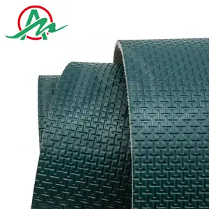 Vente en gros de bande transporteuse à chaîne en PVC à motif de type T vert noirâtre industriel