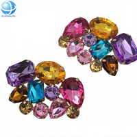 Fournisseur d'usine : Clips de chaussures en strass, décorations supérieures pour chaussures, boucles en cristal multicolores pour robes de soirée et fêtes