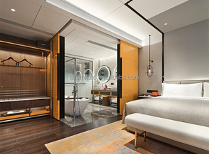 Custom <b>Cheap</b> Modern Business Hotel Queen King <b>Bed</b> Set Complete Guest Room Furniture With Bedding <b>Sofa</b> Office Chair Dining Table - Product Image 6
