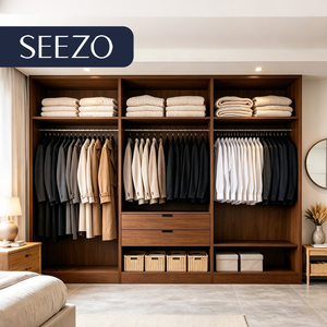 <span class=keywords><strong>Armadio</strong></span> <span class=keywords><strong>per</strong></span> Hotel con Specchio e <span class=keywords><strong>Ante</strong></span> <span class=keywords><strong>Scorrevoli</strong></span>, Stile Contemporaneo, Griglia di Ventilazione, Colore Legno Scuro - Product Image 3